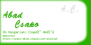 abad csapo business card